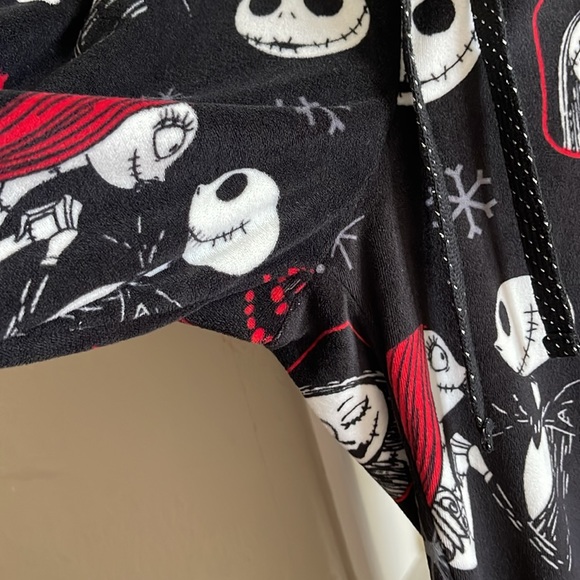 Nightmare Before Christmas Sz 2X (18W/20W) Black Plush Fleece Pajama Pants - Picture 3 of 13